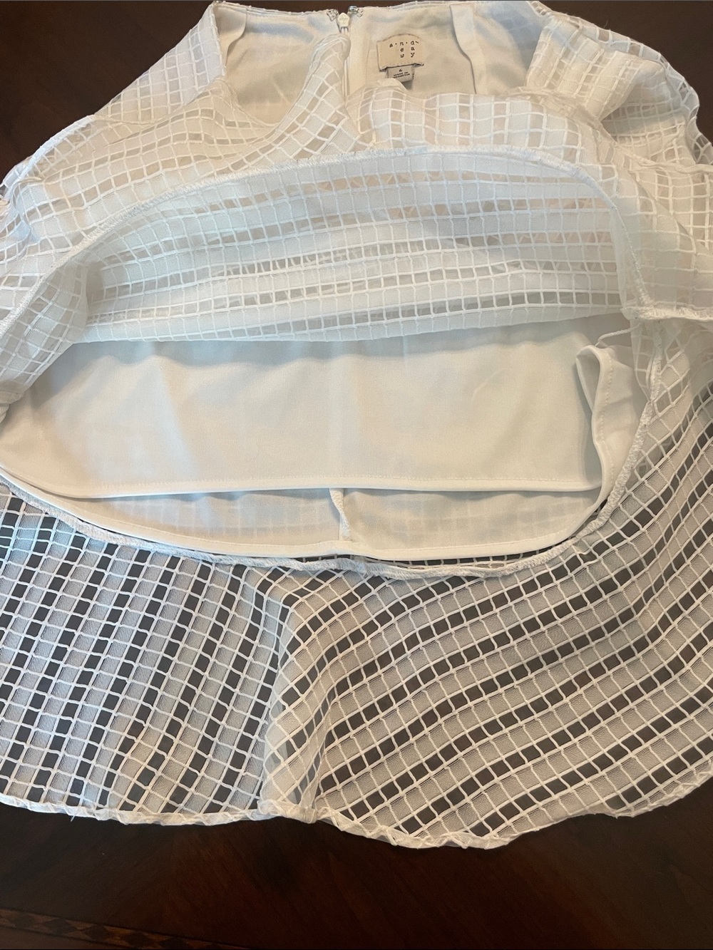 A New Day White Ruffle Skirt Size 6 - Picture 3 of 7